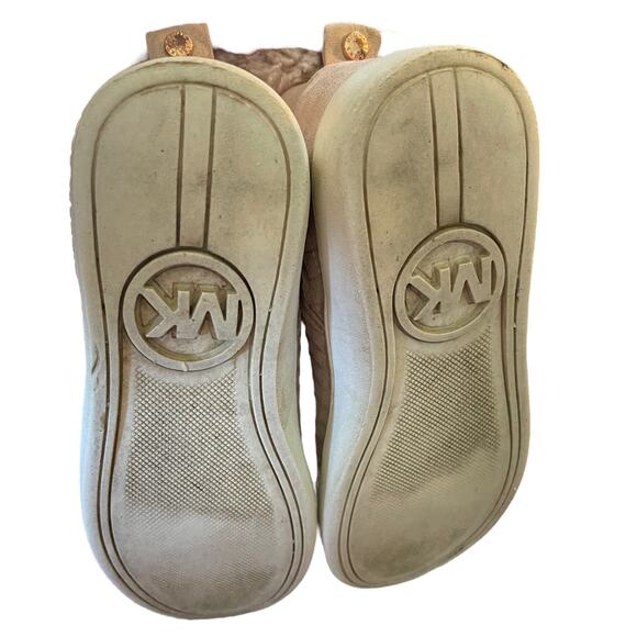 Michael Kors Jem Adi Rose Gold Pink Hightops Size 1 - Picture 10 of 10